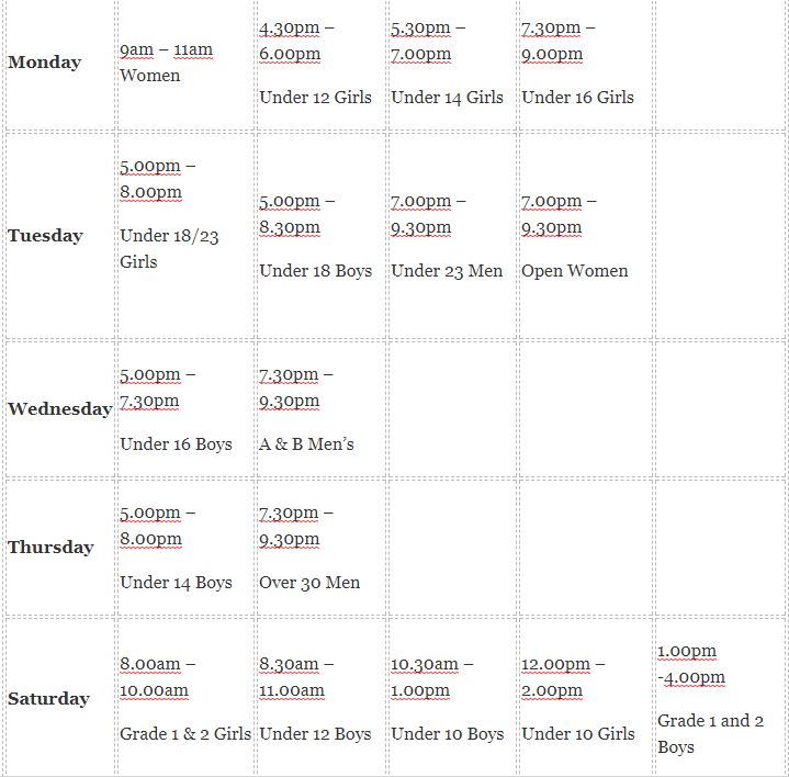 schedule Mornington District Basketball Association